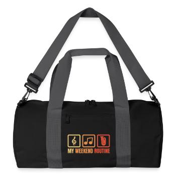 Tuba Weekend - Recycled Duffel Bag - black/graphite grey - Front