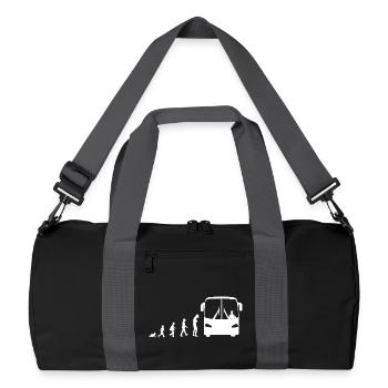 Evolution vom Baby zum Busfahrer - Recycelte Duffel Bag - Schwarz/Graphitgrau - Vorne