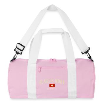 Emblème vintage suisse de Glarus Nord - Sac de sport recyclé - rose/blanc - Devant