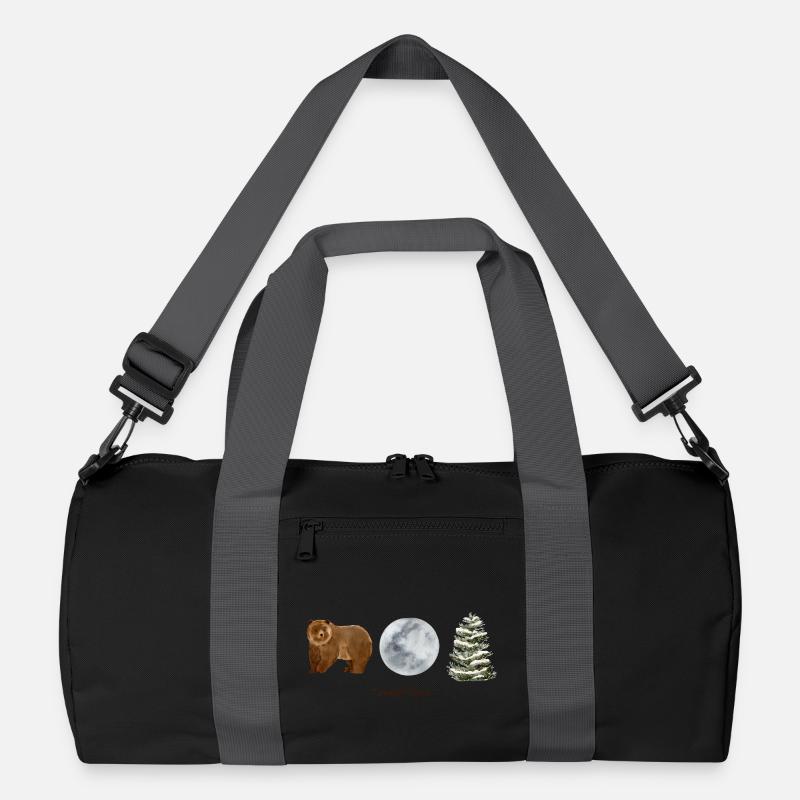 Winterbär - Recycelte Duffel Bag - Schwarz/Graphitgrau