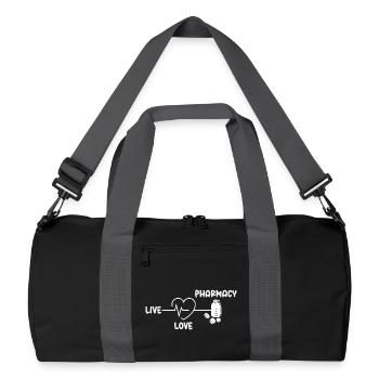 Love Job Heart Pharmacist Pharmacy Technician - Recycled Duffel Bag - black/graphite grey - Front