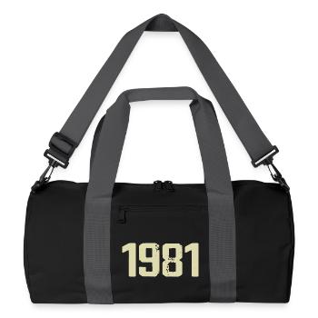 Jubiläum 1981 - Recycelte Duffel Bag - Schwarz/Graphitgrau - Vorne