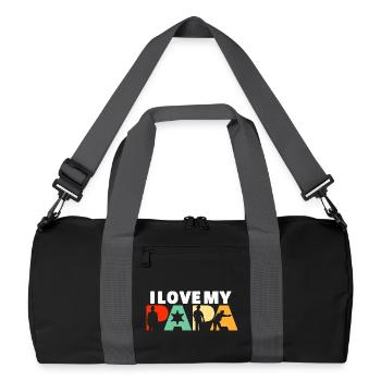 Ich liebe meinen Papa Sheriff Polizist Held - Recycelte Duffel Bag - Schwarz/Graphitgrau - Vorne