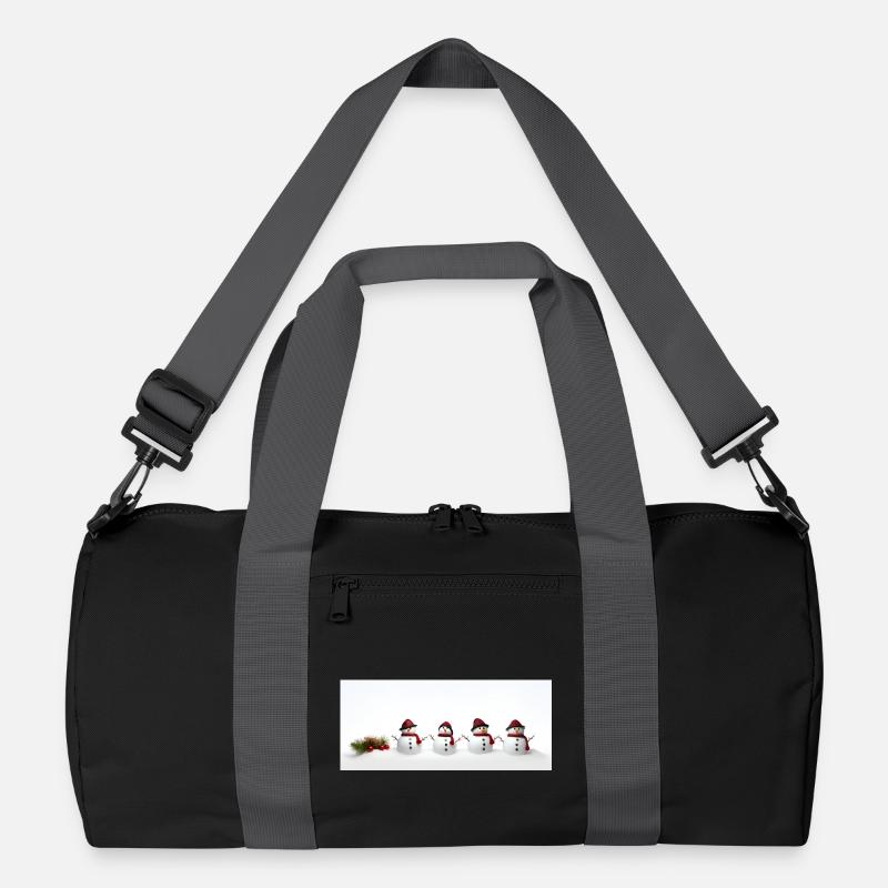 Schneemann - Recycelte Duffel Bag - Schwarz/Graphitgrau