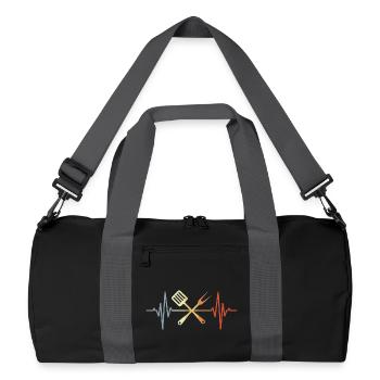 Palpitations de cuillère en bois - Sac de sport recyclé - noir/gris graphite - Devant