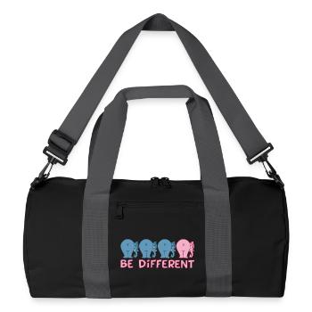 A different elephant - Recycled Duffel Bag - black/graphite grey - Front