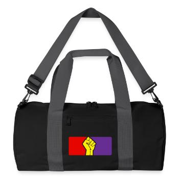 Spanish Republic Flag and Fist - Recycled Duffel Bag - black/graphite grey - Front