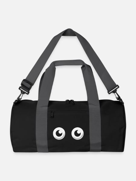 Big Round Googly Eyes Bob, Cap - Recycled Duffel Bag - black/graphite grey