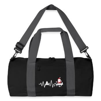 Little Santa Claus Heartbeat St. Nicholas Fir - Recycled Duffel Bag - black/graphite grey - Front