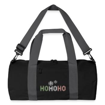 Hohoho neige cristal pixel hiver Noël - Sac de sport recyclé - noir/gris graphite - Devant