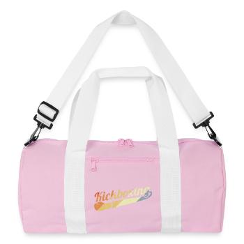 Vintage Kickboxen - Recycelte Duffel Bag - Rosa/Weiß - Vorne