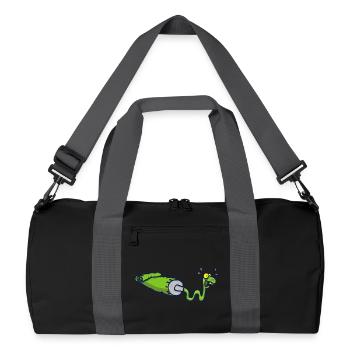 Schlangenmaler - Recycelte Duffel Bag - Schwarz/Graphitgrau - Vorne