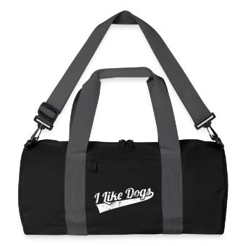 Ich mag Hunde - Recycelte Duffel Bag - Schwarz/Graphitgrau - Vorne