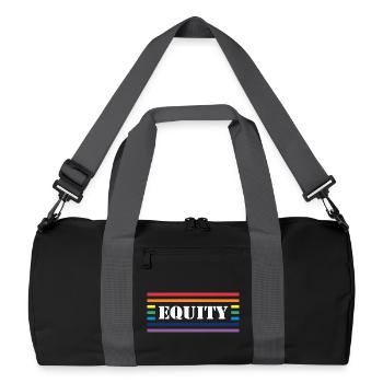 Fairness Rainbow Lettering - Recycled Duffel Bag - black/graphite grey - Front