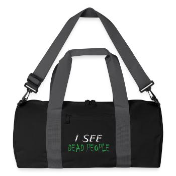Ich sehe Tote - Recycelte Duffel Bag - Schwarz/Graphitgrau - Vorne