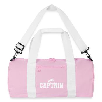 Kapitän Bootsfahrer Sailor Sailing Nautical Boat - Recycelte Duffel Bag - Rosa/Weiß - Vorne