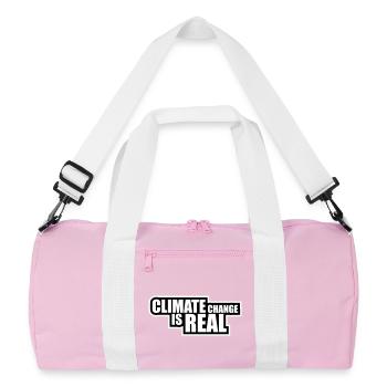 Climate Change Is Real Climate Change Science - Recycled Duffel Bag - pink/white - Front