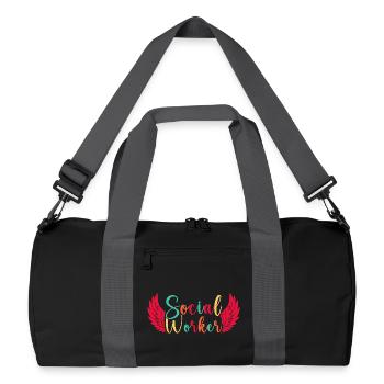Travailleurs sociaux Travailleurs de quota Travail social - Sac de sport recyclé - noir/gris graphite - Devant