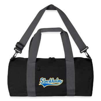 Stockholm Swoosh - Sac de sport recyclé - noir/gris graphite - Devant