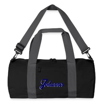 Nom Johannes Personnalisation - Sac de sport recyclé - noir/gris graphite - Devant