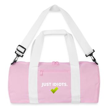 Juste des idiots - Sac de sport recyclé - rose/blanc - Devant