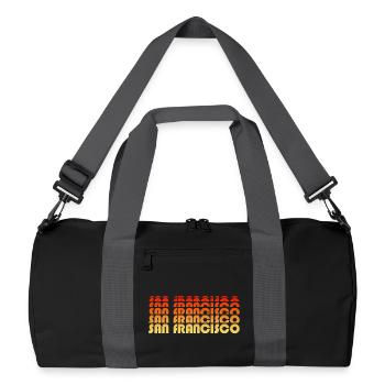San Francisco Gradient Sunset - Recycelte Duffel Bag - Schwarz/Graphitgrau - Vorne