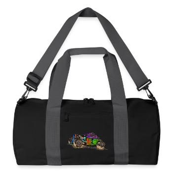 Hotrod Muscle Car Hot Rod Graffiti Design - Sac de sport recyclé - noir/gris graphite - Devant