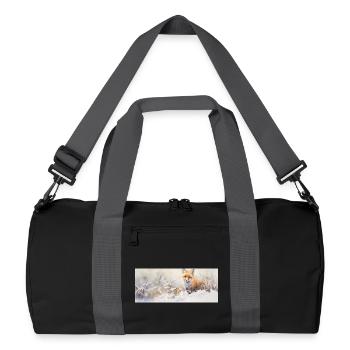 Renard paysage neige - Sac de sport recyclé - noir/gris graphite - Devant