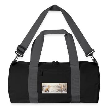 Renard paysage neige - Sac de sport recyclé - noir/gris graphite - Devant
