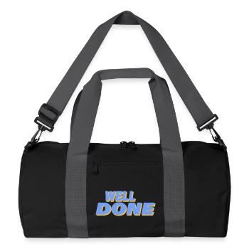 WELL DONE - Recycelte Duffel Bag - Schwarz/Graphitgrau - Vorne