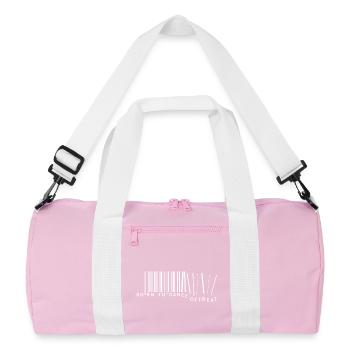 born to dance offbeat - Recycelte Duffel Bag - Rosa/Weiß - Vorne