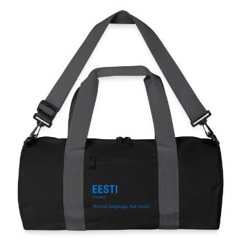 Langue estonienne Estonie - Sac de sport recyclé - noir/gris graphite - Devant