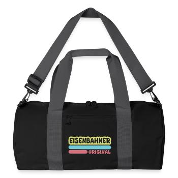 Cheminot comme prénom - Sac de sport recyclé - noir/gris graphite - Devant