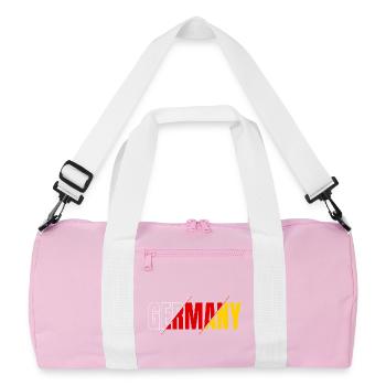 Lettrage Allemagne : Noir Rouge Or Allemagne - Sac de sport recyclé - rose/blanc - Devant