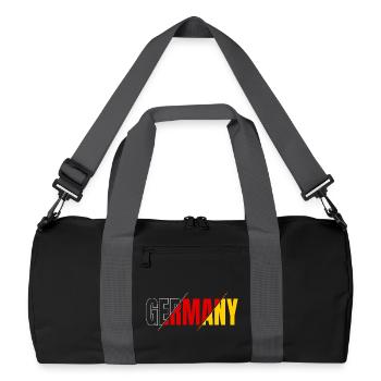 Lettrage Allemagne : Noir Rouge Or Allemagne - Sac de sport recyclé - noir/gris graphite - Devant