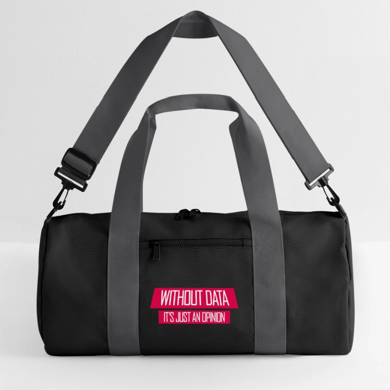 Without Data It's Just An Opinion Statistics Nerd Recycled Duffel Bag