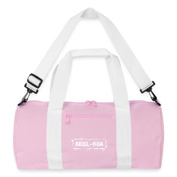 Beisl-Bua – Viennese dialect cult saying - Recycled Duffel Bag - pink/white - Front