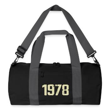 Jubilé 1978 - Sac de sport recyclé - noir/gris graphite - Devant