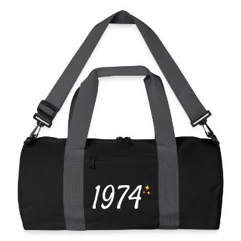 1974  - Recycelte Duffel Bag - Schwarz/Graphitgrau - Vorne