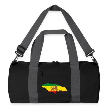 Lion of Judah Jamaica Rasta Flag Map of Jamaica - Recycled Duffel Bag - black/graphite grey - Front