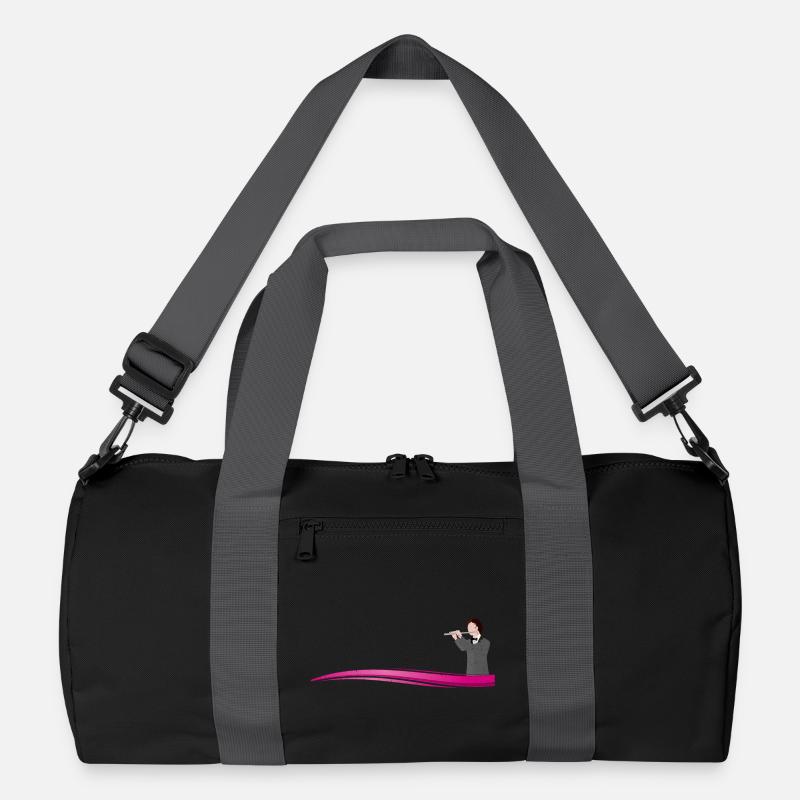 Flutist on Wave | Flute player on a wave Recycled Duffel Bag