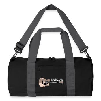 Guitare Symbole Musicien Musicien Musique Logo Band - Sac de sport recyclé - noir/gris graphite - Devant