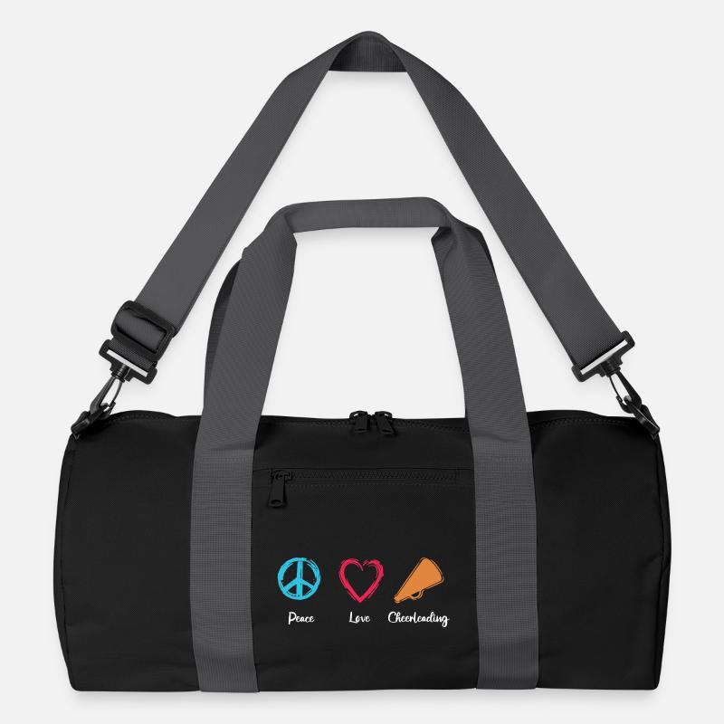 Frieden Liebe Cheerleading Recycelte Duffel Bag