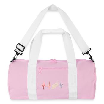 I love trumpets - Recycled Duffel Bag - pink/white - Front
