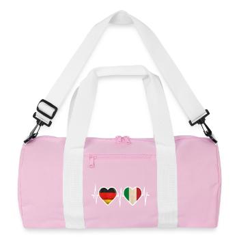 Allemagne Italie Battement de cœur - Sac de sport recyclé - rose/blanc - Devant