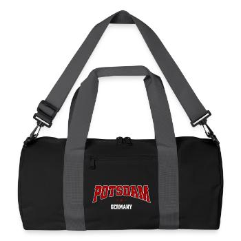Potsdam Germany Arc Logo - Recycelte Duffel Bag - Schwarz/Graphitgrau - Vorne