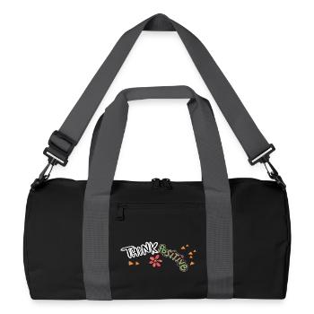 Pensez positivement - Sac de sport recyclé - noir/gris graphite - Devant