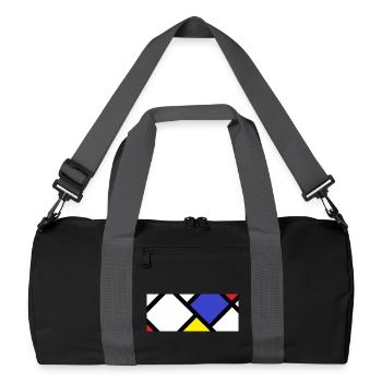 Contre-composition selon « De Stijl » - Sac de sport recyclé - noir/gris graphite - Devant
