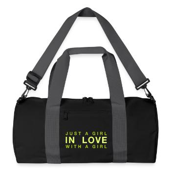 Juste une fille amoureuse d’une fille - Sac de sport recyclé - noir/gris graphite - Devant