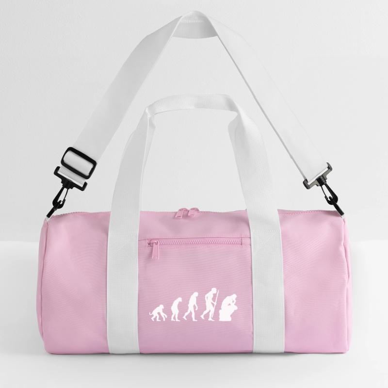 Evolution of thinker philosophy philosopher funny Recycled Duffel Bag